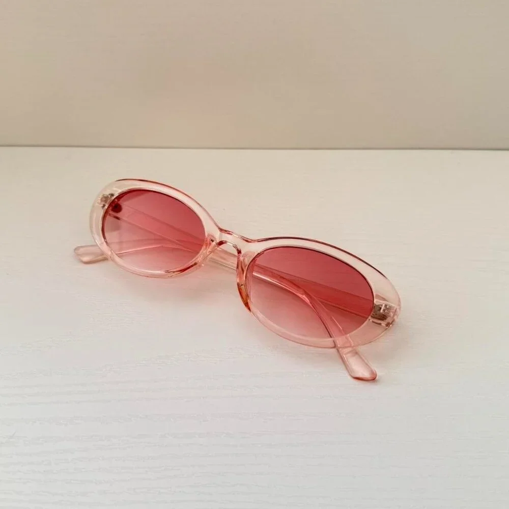 vintage unique retro style pink cute round sunglasses